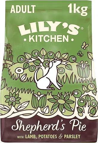 Lily's Kitchen Alimento seco Completo para Perros Adultos sin Cereales Natural, 1 kg, Pastel de Cordero  