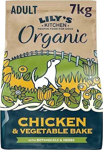 Lily's Kitchen Orgánico Completo Pienso Seco para Perros Adultos, con Pollo, 7 kg  