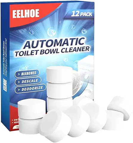 Limpiador de Inodoro Tabletas de Limpieza de Inodoro Limpiador de Inodoro con Lejía, Liberación Lenta para el Tanque del Inodoro del Baño - 12PCS / Box  