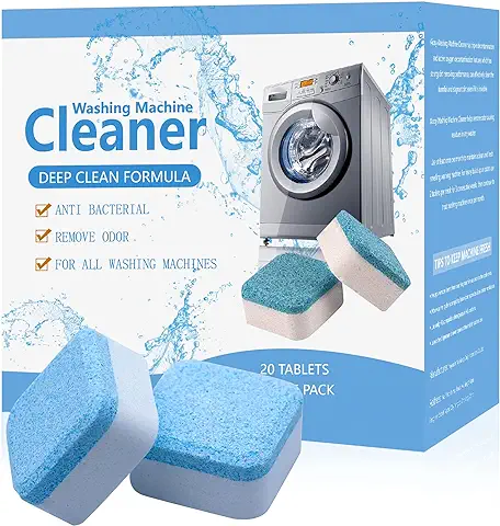 Limpiador de Lavadora, Tableta Efervescente Removedor, Washing Machine Cleaning Tablets, Efervescente Limpiador de Lavadora, Tabletas Efervescentes con Descontaminación Triple,20 PCS  