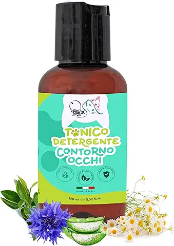 LIMPIADOR OJOS PERROS para Contorno de Ojos FLEXIMAXX Pets Limpia ojos para Perros - Pretty eyes con Acido Hialurónico e Ingredientes Naturales Quita Manchas para el Cuidado Perro. 100 ml  