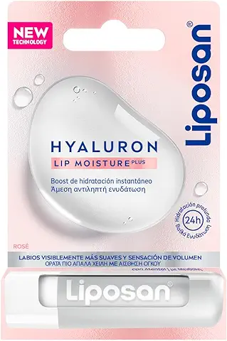 Liposan Hyaluron Plus (1 x 5,2 g), Bálsamo Labial con ácido Hialurónico, Cacao de Labios con Boost de Hidratación Instantáneo, Bálsamo Hidratante para unos Labios Suaves, tono Rosé  