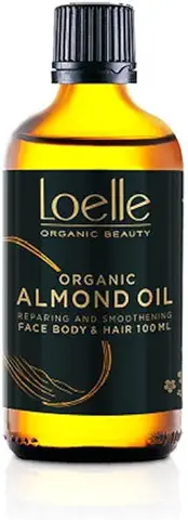 Loelle - Aceite de Almendras Dulces Puro, Prensado en Frío - Tratamiento Natural Antiestrías para Usar en Embarazo - Aceite Corporal Hidratante-Aceites Nutritivos para la Cara y el Cabello 100ml  