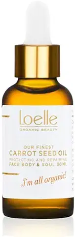 Loelle - Aceite de Semilla de Zanahoria Prensado en Frío - Aceite de Zanahoria Orgánico con Beta Caroteno y Antioxidantes - Aceites Faciales para Pieles Dañadas por el Sol - Cosechado en Francia 30ml  