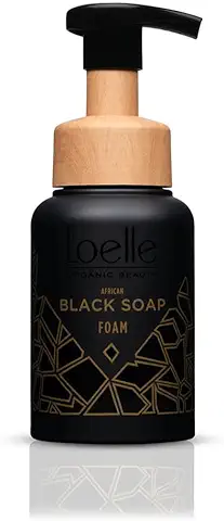 Loelle - Espuma de Jabón Negro Africano Hecho Exclusivamente con Materias Primas Naturales - Jabones Orgánicos - Ideal para el Cuerpo, la Cara y el Cabello - Pastilla Hecha en Ghana (250ml)  
