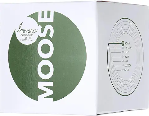 Loovara - Pack de 12 Preservativos - Condones Tamaño 69 - Talla Moose - Preservativos Finos Hechos de Caucho Justo - Variedad de Tallas de Condones para Hombres - Caja Condones Condom Men Veganos