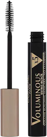 L’Oréal Paris Voluminous 5x máscara de pestañas - Máscaras de pestañas (Negro, Voluminizadora, Mujeres, Intenso, 16 mm, 16 mm)