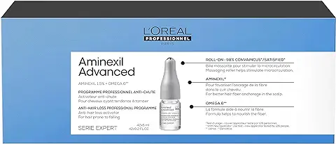L’Oréal Professionnel Aminexil Advanced Ampollas Enriquecidas con Activos Dermatológicos para Prevenir la Caída del Cabello, SERIE EXPERT, 42 x 6ml  