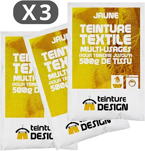 Lote de Tintes para Textiles, 3 Unidades, Color Amarillo  