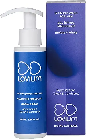 LOVIUM - Gel Íntimo Masculino - Para la Higiene Íntima del Hombre - Ayuda a Reforzar la Barrera de la Piel - Jabón Íntimo Vegano con Efecto Hidratante y Refrescante - 100 ml  
