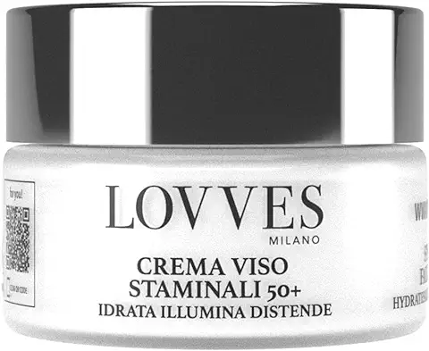 LOVVES Crema Facial Células Madre 50+, Alta Cosmética Natural, Crema Facial Antiarrugas Células Madre, Antiedad Piel Madura, Hidratante, Día y Noche, Formato Tarro Cristal 50 ml  