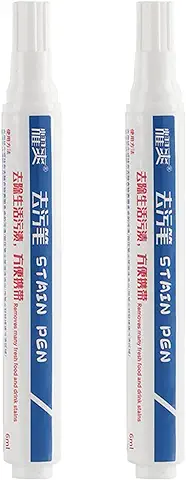 Lápiz Quitamanchas Ropa Stain Remover Pen Boli Quitamanchas, Quitamanchas para Una Variedad De Ropa De Tela,Lavado Libre, Quita Rápidamente las Manchas de Aceite, Sangre, Vino Tinto, etc 6ml, 2 Piezas  