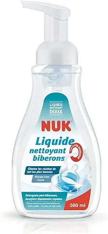 Líquido limpiador especial para biberones | 380 ml | Producto ideal para la limpieza de biberones, tetinas y accesorios | Sin perfume | pH neutro | Botella 100% reciclada