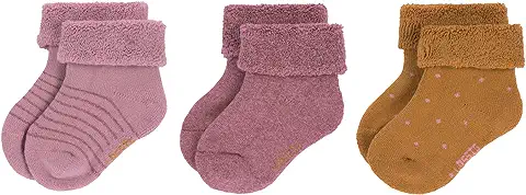 LÄSSIG Juego de 3 Calcetines para Niños/ Palo de rosa Talla 19-22  