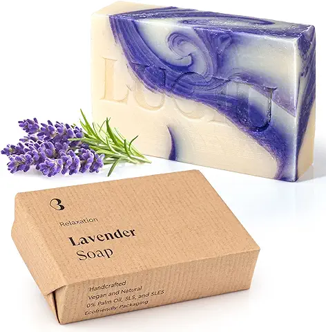 Lubiu Jabón Lavanda 100g - Jabón de Manos, Cuerpo y cara - Pastilla de Jabón Natural - Jabones Artesanales - Pastilla Jabon Lavanda Natural  