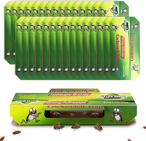 LUNEKUCK 30 Piezas Trampas Cucarachas Adhesivas Extra-Fuertes y Seguro – Sin Veneno ni Biocidas – Trampa Cucarachas Pegajosa Anti Cucarachas para Cocina y Casa - Mata Cucarachas y Atrapa Insectos  
