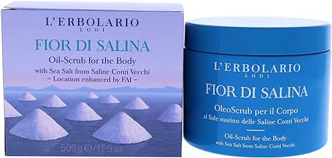 L'Erbolario, Exfoliante Corporal Fior di Salina, Exfoliante Marino DIY, 500 g  