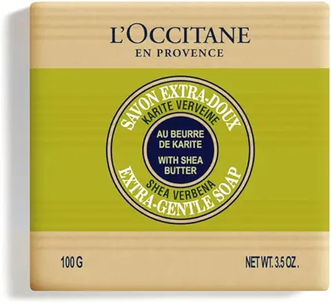 L'OCCITANE - Jabón Manteca De Karité Verbena - Sin Aceite De Palma - Rostro Y Cuerpo - 100 G  