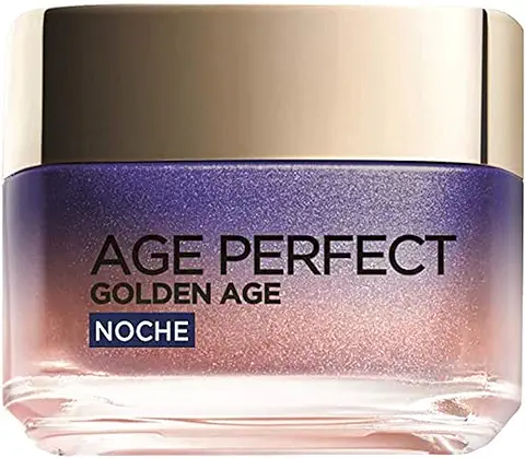L'Oréal Paris Age Perfect Golden Age Crema de Noche Fortificante, Antiflacidez y Luminosidad, Pieles Maduras, 50 ml  