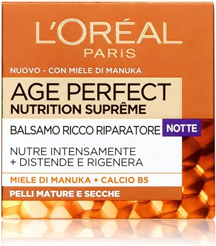 L'Oréal Paris Dermo Expertise - Age Perfect Nutrition Supreme - Crema Nutritiva de Noche para piel Madura, 50 ml  