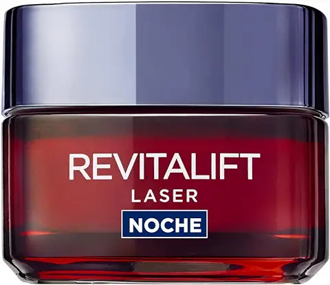 L'Oréal Paris Revitalift Láser Crema de Noche Anti-Edad Triple Acción, Antiarrugas y Multicorrección, 50 ml  