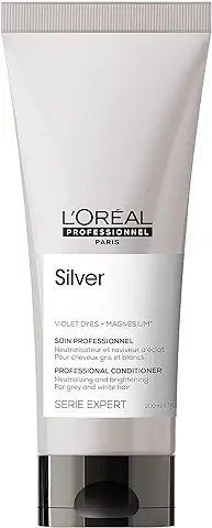 L'Oréal Professionnel | Acondicionador Neutralizador Para pelo Gris, Blanco o Rubio Claro, Silver, SERIE EXPERT, 300ml  