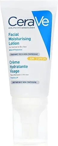 L'Oreal Cerave Crema Facial, Spf 25, Blanco, Fragrance Free, 52 Mililitros  