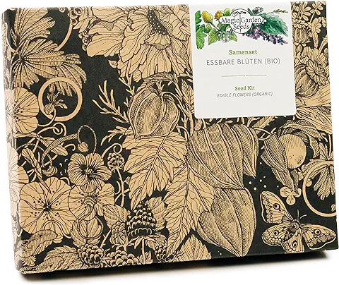 Magic Garden Seeds Flores Comestibles (Orgánicas) - Semillas-Set de Regalo con 4 Variedades Aromáticas y Hermosas  
