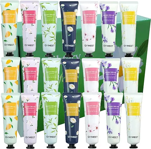 Mano Crema 21 Cremas de Manos para Mujer Regalo, Loción de Manos Llevar en el Bolso Absorbe Rápidamente, Extrahidratante Crema para Mujeres, Mamá, Novia, Esposa con 7 Aromas  