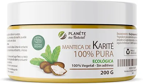 Manteca de Karité Ecológica 200 g - 100% Vegetal - Sin Aditivos - Sin Refinar  