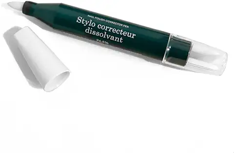 Manucurist Lápiz Corrector Transparente de Esmalte Semipermanente + 3 Puntas Biseladas de Repuesto - Quitaesmalte de Origen Orgánico sin Acetona - Accesorios para Uñas de gel  