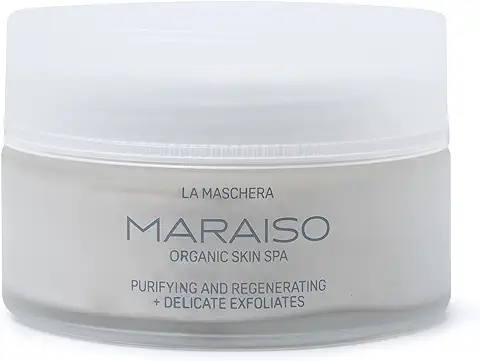 MARAISO La Maschera Mascarilla Facial Regeneradora, Purificante y Reequilibrante con una Delicada Acción Exfoliante Final, También apta para Pieles Impuras, Orgánico, Made in Italy, 100ml  