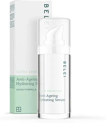Marca Amazon - Belei Sérum hidratante antiedad para pieles ultrasensibles, Sin perfume, 30 ml
