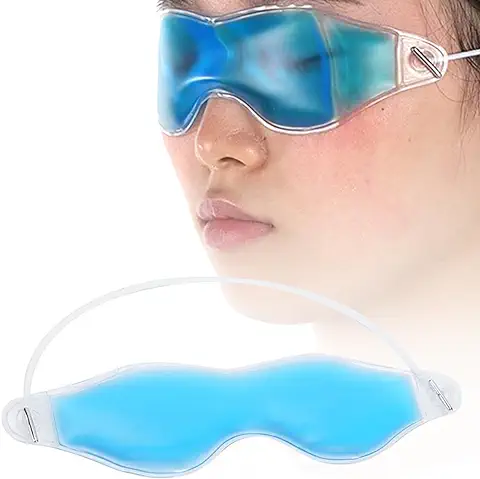 Mascarilla de gel para ojos Paquete de Compresas Frías y Calientes Terapia Ocular Gel de Enfriamiento con Hielo Reutilizable Mascarilla para los ojos para Dormir Mascarilla para Quitar Ojeras  