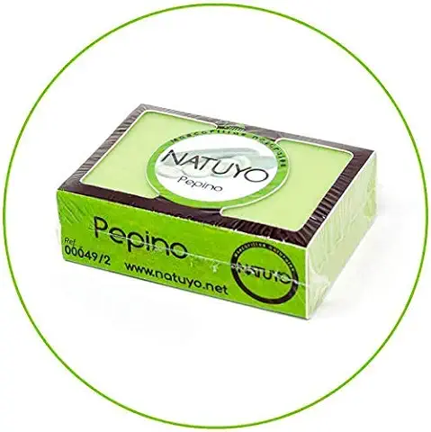 - Mascarilla de Jabón NATUYO Nutritiva de PEPINO.- Reduce las Ojeras y Bolsas en los Ojos, Alivia Quemaduras Solares y Combate el Envejecimiento Prematuro. SLS Free.  