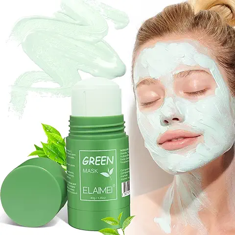 Mascarilla de té Verde Stick 1PCS Mascarilla de Poros de Limpieza Profunda Mascarilla de Arcilla Purificante de té Verde Mascarilla de Arcilla Purificante para Humectante Facial Control  