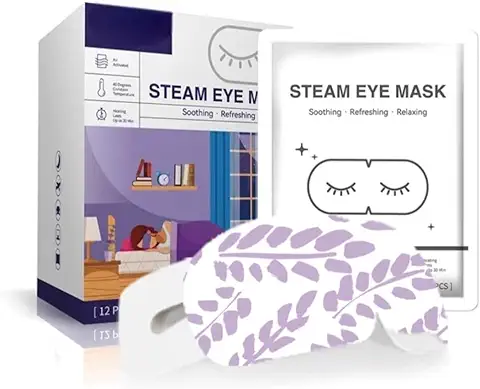 Mascarilla de Vapor para ojos Efecto SPA Autocalentamiento Antifaz para Dormir ojos Cansados Antiarrugas Calor ojos Hinchados Orzuelo Blefaritis Parches ojos Bolsas y Ojeras Desechable (Lavanda)  