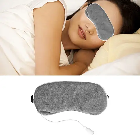 Mascarilla Eléctrica para los ojos Calefactable para Dormir Viajes Portátil para Aliviar los ojos Secos y Hinchados Masajeador de ojos Máscara de ojo seco para Dormir Alivio del Insomnio  