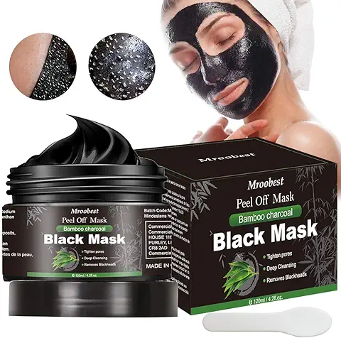 Mascarilla Negra, Blackhead Remover Mask, Exfoliante, Peel Off, Deep Cleansing, Limpiadora Contra Puntos Negros y Acné, Hidratantes  