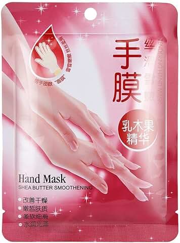 Mascarilla para Manos, 7 Pares Mascarilla de Karité para Manos Guantes Suavizantes Hidratantes para Manos con Cuidado Exfoliante de la Piel Reparación de la Piel para Manos Secas y Agrietadas  