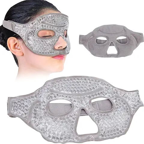 Mascarilla Refrescante Reutilizable de gel para ojos Fríos, Mascarilla para ojos Fríos Mascarilla para ojos de gel Hinchado Mascarillas Refrescantes para Dormir y Bolsa de Hielo para ojos Hinchados  