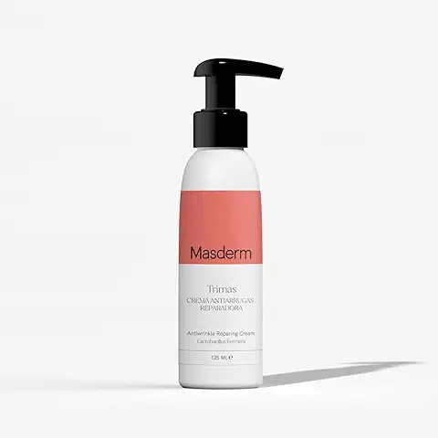 MASDERM | Crema Antiarrugas Mujer 125 ML con Probióticos | Crema Hidratante Facial Mujer con Ácido Hialurónico | Crema Cara Mujer | Crema Facial Antiarrugas Mujer | 99,5% Natural | Antiedad  