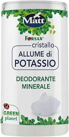 Matt Forsan - Ambientador Mineral de Aluminio de Potasio, de Origen Natural y sin Perfume, sin Grasa ni Manchas, 120 g  