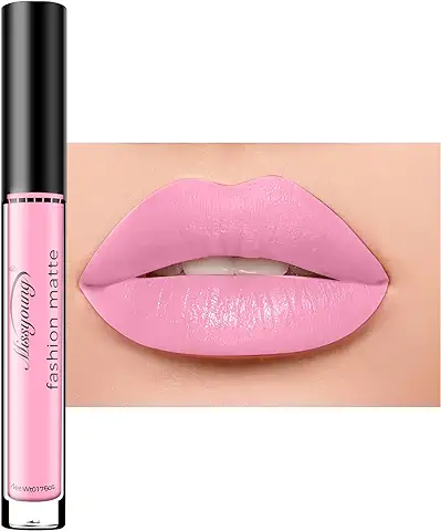Matte Liquid Lipstick, Long Lasting Waterproof Lipstick, Lip Color Makeup, Smudge Proof Dark Red Lip Stain, Non-Stick Cup Lipgloss for Women  