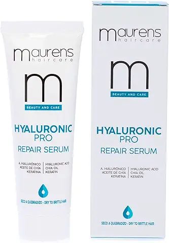 Maurens, Serum Capilar Recuperador Instantáneo, Hyaluronic Pro Repair Serum, con Ácido Hialurónico, Aceite de Chía y Keratina, Hidrata, Protege y Repara, 75 ml  
