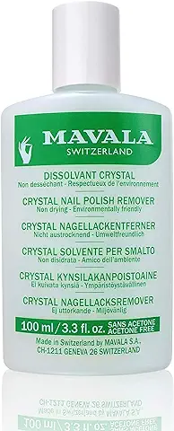 MAVALA | Crystal Quitaesmalte De Uñas Sin Acetona | Elimina El Esmalte De Uñas De Forma Rápida Y Eficaz | Quitaesmalte Ecológico Sin Olor, Incolor, Aromatic, 100 Mililitro  