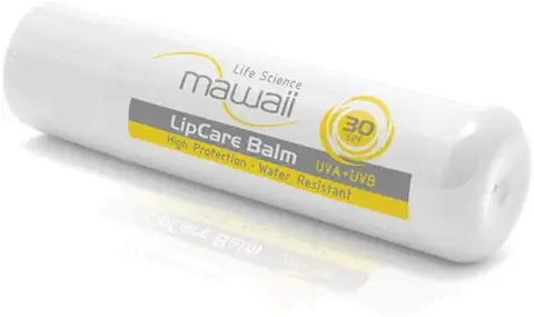 Mawaii Protección Solar LipCare, Cuidado de Labios UV Care, Bálsamo Labial con Sabor a Vainilla para uso Diario para Proteger los Labios Sensibles del agua Salada, Toxinas Ambientales y Viento, con  