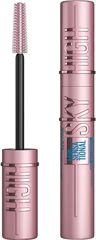 Maybelline New York, Máscara de Pestañas Lash Sensational Sky High Waterproof, Longitud sin Límites y Volumen Redefinido, Resistente al Agua, Negro  
