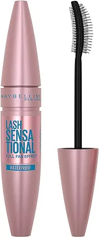 Maybelline New York Máscara de Pestañas Volumen Waterproof, Lash Sensational, Negro, 9.5 Mililitros  