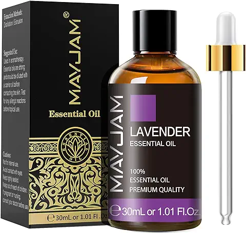 MAYJAM Aceite Esencial de Lavanda 30ml, Aceite de Lavanda para Difusor, Humidificador, Bricolaje, Hogar, Accesorios  